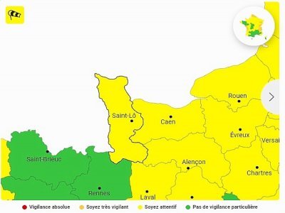 Météo France annonce une vigilance jaune pour les précipitations jusqu'au 19 novembre.