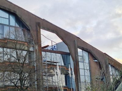Le collège a perdu 130m2 de toiture à cause de la tempête Ciaran.