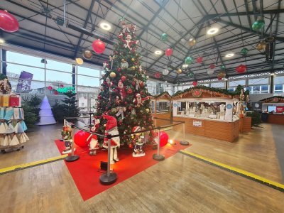 Un grand sapin de Noël a été installé par les services techniques de la Ville de Cherbourg-en-Cotentin.