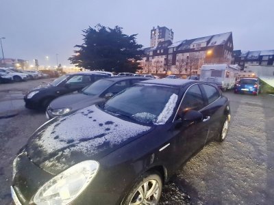 A Cherbourg, la neige n'a pas tenu bien longtemps.
