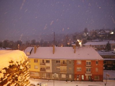 Saint-Lô sous la neige.