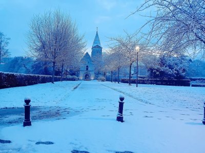 La neige à Notre-Dame-de-Gravenchon.