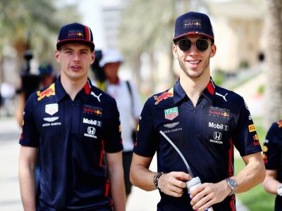 En 2019, Pierre Gasly est titularisé chez Red Bull Racing aux côtés de l'actuel champion du monde, Max Verstappen. Il ne fera que quelques courses dans l'écurie avant d'être remplacé par Alexander Albon. - Red Bull Content Pool