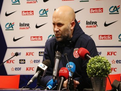 Le coach du FC Rouen, Maxime d'Ornano, forcément déçu après la rencontre.