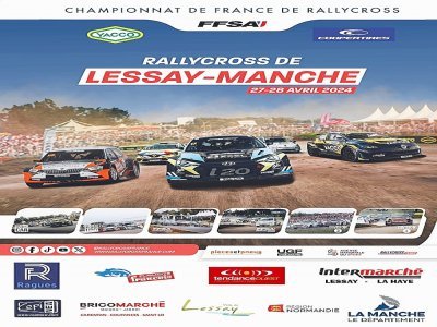 Affiche officielle 2024 du rallycross de Lessay.
