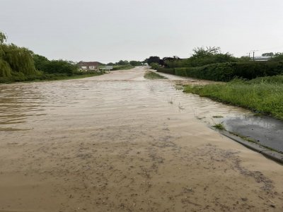 Les inondations à Saint-Pierre-en-Auge.