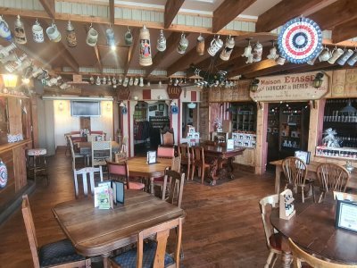 L'intérieur de la brasserie artisanale de Sainte-Mère-Eglise.