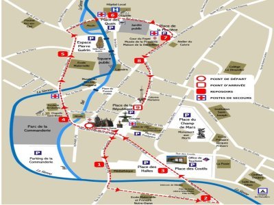 Voici un plan de Villedieu avec le parcours de la procession lors de la fête du Grand Sacre, dimanche 2 juin. - Philippe Clairay