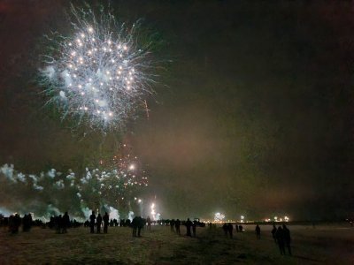 Les feux d'artifice étaient aussi à Merville-Franceville-Plage. - Amélie Maillard