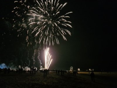 Les feux d'artifice étaient aussi à Merville-Franceville-Plage. - Amélie Maillard