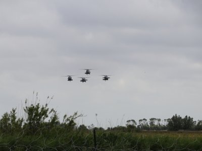 La dernière image de la démonstration était superbe avec les hélicoptères volant de concert (et un petit air du film Apocalypse Now.)