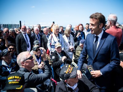 Emmanuel Macron a rencontré des vétérans. - Guillaume Saligot/Pool Image