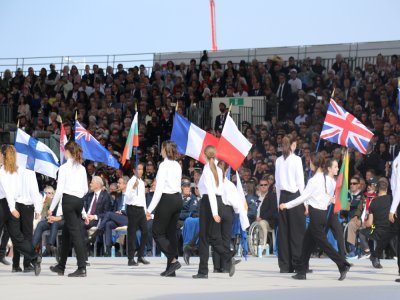 A Omaha Beach, l'accent a aussi été mis sur l'Europe.