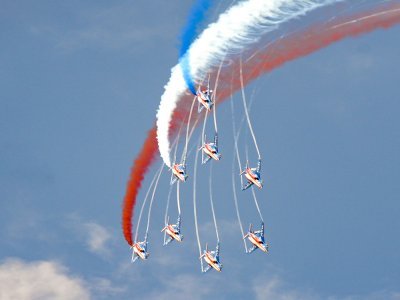 De nombreux spectateurs ont assisté au show de la Patrouille de France.  - Julien Forte