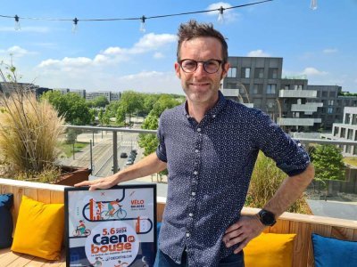 Vincent Eudier, directeur adjoint d'Exaequo, organisateur de l'événement, sur le toit-terrasse de The People, où passeront les participants du 14 et 24km.