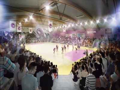 Le futur palais des sports de Chantereyne à Cherbourg sera le lieu de villégiature de la JS Cherbourg. - Agence Chaix et Morel