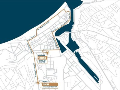 Le parcours à Dieppe.