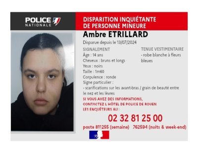 La jeune fille a quitté son foyer samedi 13 juillet.