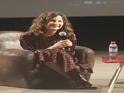 Valérie Lemercier Montivilliers, lors de la présentation du film Aline.