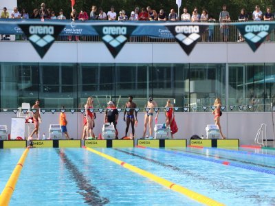 L'équipe du Canada de natation a profité du beau soleil pour sa séance ouverte au public.