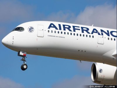 Une vue de l'A350 Cherbourg-en-Cotentin. - Clément Alloing