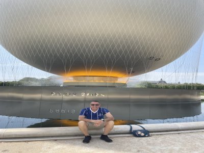 Francisco Torres, ici sous la vasque olympique. - Francisco Torres