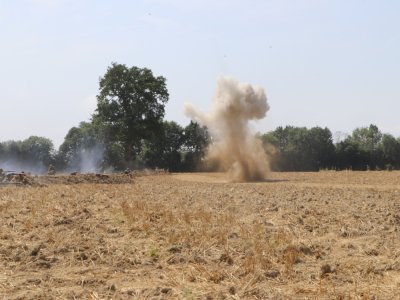 Les reconstituteurs n'ont pas été avares de pyrotechnie.