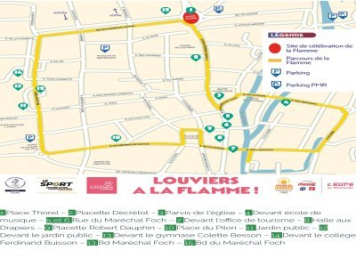 Parcours de la flamme paralympique à Louviers, le 26 août, de 14h30 à 18h30. - Ville de Louviers