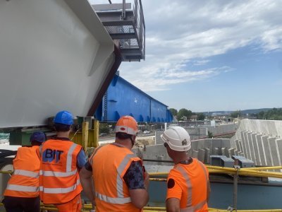 La Sud III sera bientôt arrimée au pont Flaubert, une ouverture à la circulation est prévue au printemps 2025. 