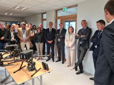 Le Centre d'innovation drones de Normandie a été inauguré lundi 9 septembre à l'aéroport d'Octeville.