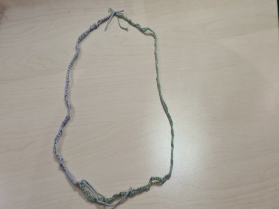 Voici le résultat d'un collier réalisé en crochet pour la première fois.