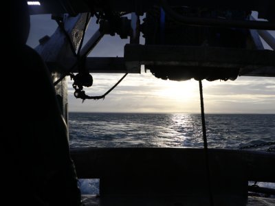 La pêche démarre tôt, mais permet de voir le lever de soleil sur l'eau.