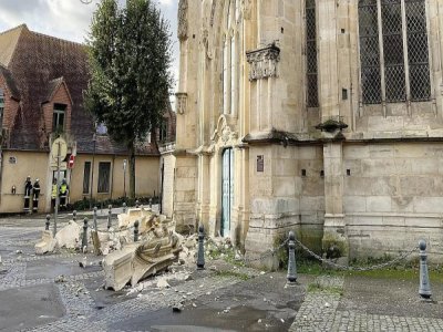 L'église Saint-Martin d'Argentan a perdu ses deux flèches lors de la Tempête Ciaran.