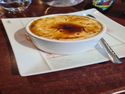 Crème brûlée aux crevettes roses. - Alexandre Leno