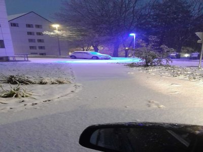 Coutances (Manche) sous la neige. - David Jaouen