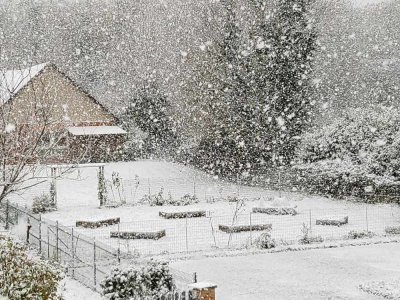 Gonneville sur Honfleur (Calvados) sous la neige. - Lydia