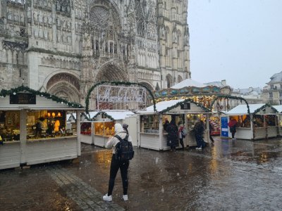 Rouen sous la neige jeudi 21 novembre.