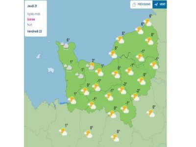 La météo de jeudi 21 novembre soir.