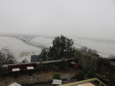 La vue sur la baie est à couper le souffle, même par temps de brouillard.