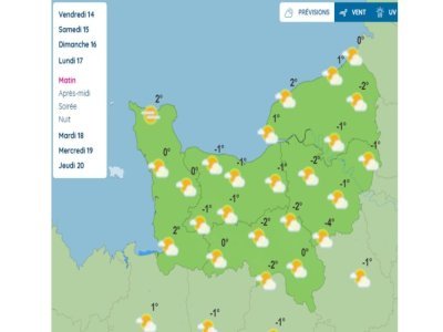 La météo de lundi 17 février selon Météo France.