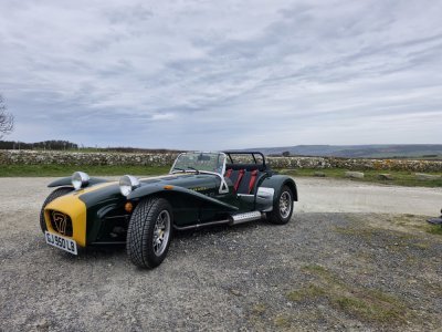 "Le paysage est splendide, nous sommes venus pour faire des prises de vue avec ma Caterham Super Seven."