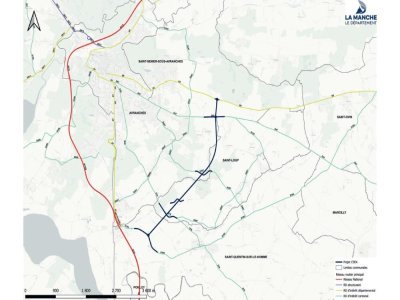 Le Département de la Manche veut construire une route pour contourner Avranches par le sud-est.