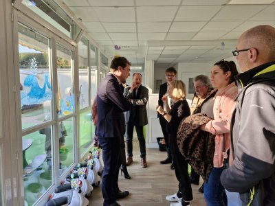 Aristide Olivier était présent lors de l'inauguration de la crèche.