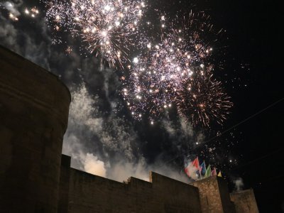 Tout au long de la soirée, plusieurs feux d'artifice ont éclairé le ciel normand.