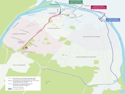 Les itinéraires conseillés pendant la nouvelle phase de travaux. - Dreal