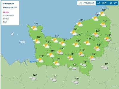 La météo de dimanche. - Météo France
