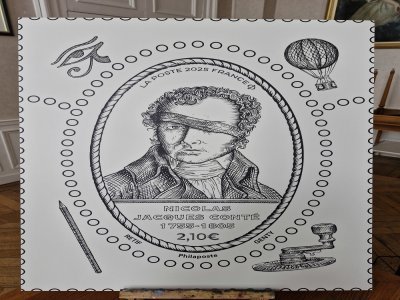 Le timbre de Nicolas-Jacques Conté rappelle des moments forts de la vie de l'Ornais, comme l'invention du crayon à papier ou son expédition en Egypte. - Tendance Ouest