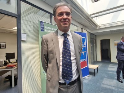Matthieu Duclos, président du tribunal judiciaire de Rouen a présenté les nouveaux locaux de la maison de justice et du droit de Rouen mardi 3 juin. - Tendance Ouest