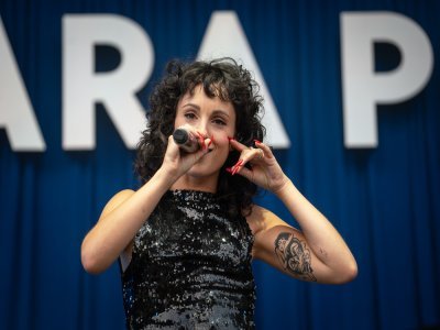 Barbara Pravi, candidate française à l'Eurovision 2021, était à Saint-Laurent-de-Cuves. - Stéphane Mahot