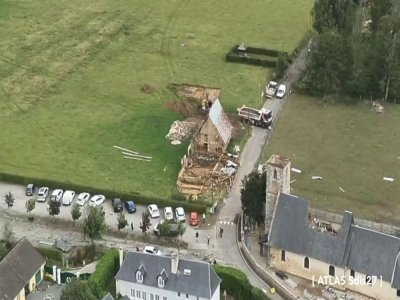 Les dégâts sont impressionnant à Valailles. - Sdis 27